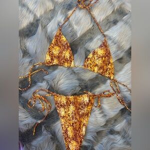 Urban Outfitters Snake Print Bikini Set